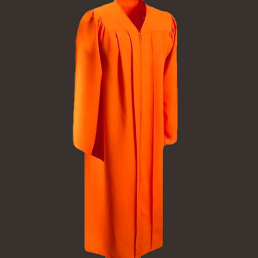 Jostens Orange Graduation Gown Academic Robe Size 5ft 1in to 5ft 3in MD3329227R